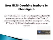 Best IELTS Coaching Institute In Chandigarh