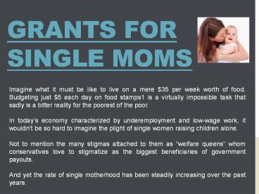 Grants for Single Moms