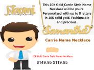Carrie Name Necklace