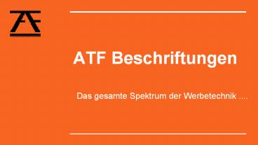 ATF Beschriftungen