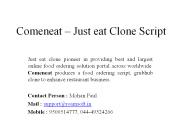 Comeneat - Just eat clone food ordering script