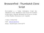 Browsenfind - Thumbtack Clone Script