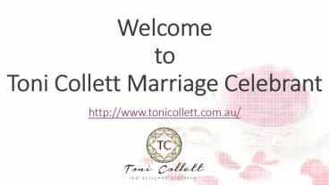 Celebrant Sunshine Coast | Toni Collett Marriage Celebrant