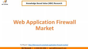 Global Web Application Firewall Market Segmentation