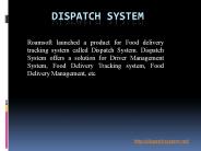 Dispatch System - Food Delivery Management
