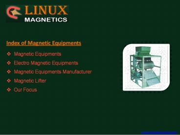 Magnetic Equipment Manufacturer in India