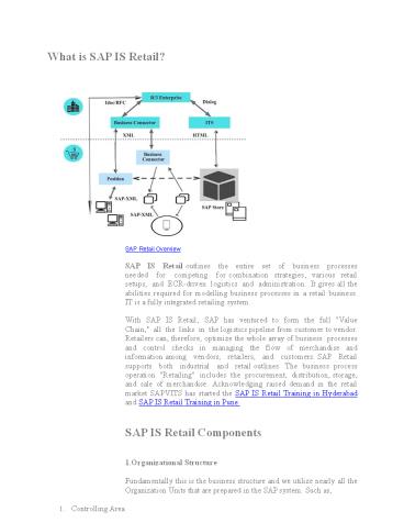 SAP IS Reatail Training in Hyderabad