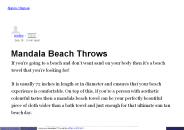 mandala beach throw