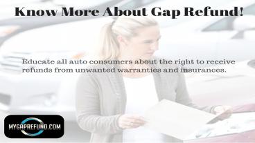 Know More About Gap Refund