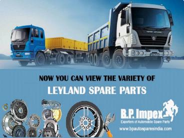 Ashok Leyland Truck Parts