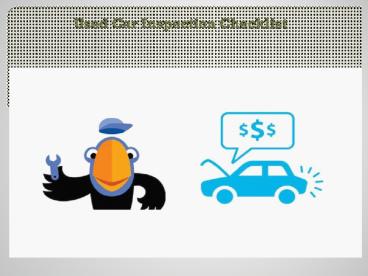 Used Car Inspection Checklist