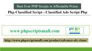Php Classified Script - (phpscriptsmall)