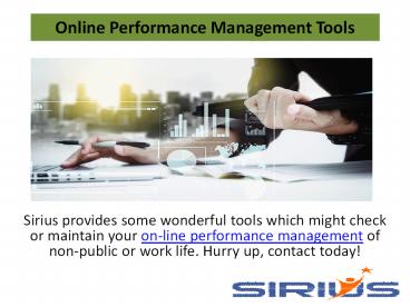 Online Performance Management Tool By Sirius Perf