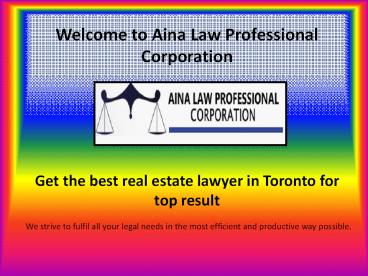 Toronto Corporate Law Firms - Ainalaw.com