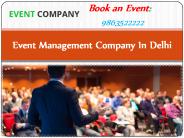 Event Management Company in Delhi
