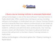 JQuery course training institute ameerpet Hyderabad