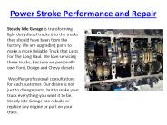 Power Stroke Performance and Repair
