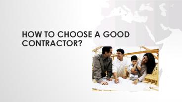 how to choose a good contractor
