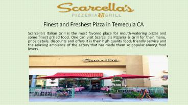 Finest Italian Restaurants in Temecula