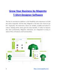 Grow Your Business by Magento T-Shirt Designer Software