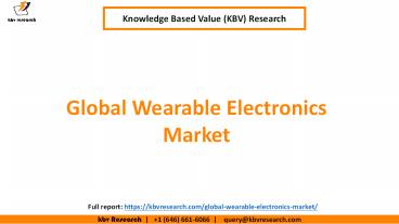 Global Wearable Electronics Market Growth