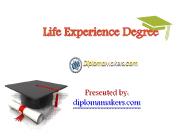 Life Experience Degree