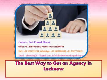 The Best Way to Get an Agency in Lucknow
