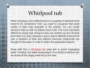 Whirlpool tub
