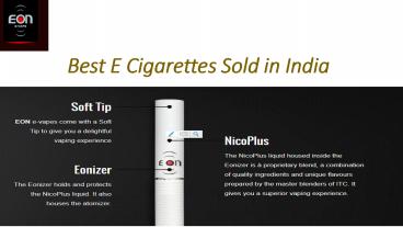Best E Cigarettes Market in India