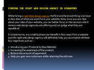 Finding the Right Web Design Agency in Singapore