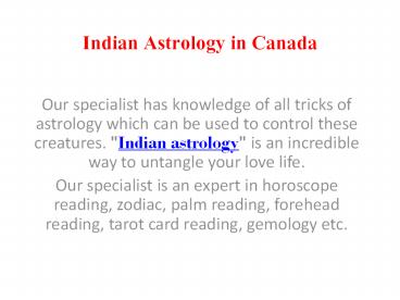 Indian Astrology
