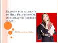 Hire Your Professional Dissertation Writer at Reliable Service PowerPoint PPT Presentation