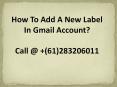 How To Add A New Label In Gmail Account? PowerPoint PPT Presentation