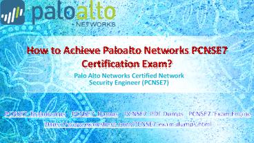 100% verified PCNSE7 Exam Study Material