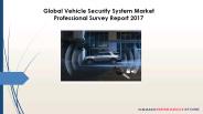 Global Vehicle Security System Market Professional Survey Report 2017