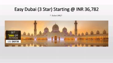 Book Easy Dubai 3 Star with SOTC Holidays