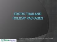Exotic thailand holiday packages