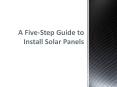 DIY Model for Solar Panels PowerPoint PPT Presentation