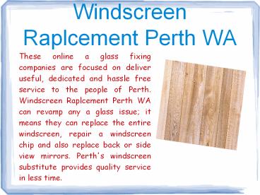 Windscreen Raplcement Perth WA (1)