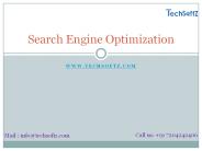 What is SEO? Seo services in Bangalore | Techsoftz
