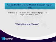 Strategic Analysis on Global Methyl Lactate, 2017 to 2021