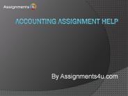 Accounting Assignment Help