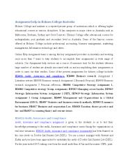 Assignment help in Holmes College Australia