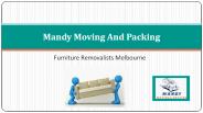 Furniture Removalists Melbourne