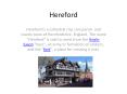 places to visit in Hereford PowerPoint PPT Presentation