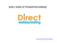 EARLY SIGNS OF FOUNDATION DAMAGE