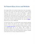 Dr Puneet Rana Arora and Website PowerPoint PPT Presentation