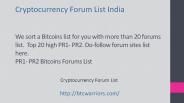 Cryptocurrency Forum India