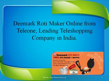 Deemark Roti Maker Online from Teleone at Best Price In India