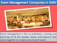 Best Event Management Companies in Delhi